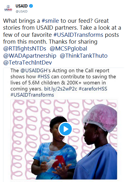 USAID Tweet